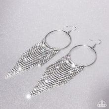 Load image into Gallery viewer, Streamlined Shimmer - White Earring
