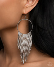 Load image into Gallery viewer, Streamlined Shimmer - White Earring
