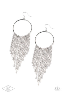 Streamlined Shimmer - White Earring