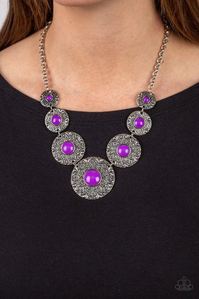 Garden Glad - Purple Necklace