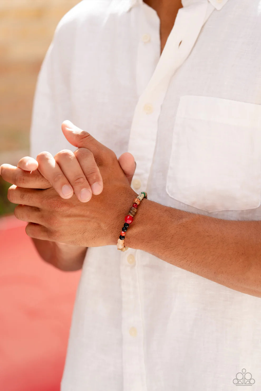 I WOOD Be So Lucky - Orange Bracelet