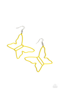 Soaring Silhouettes - Yellow Earring