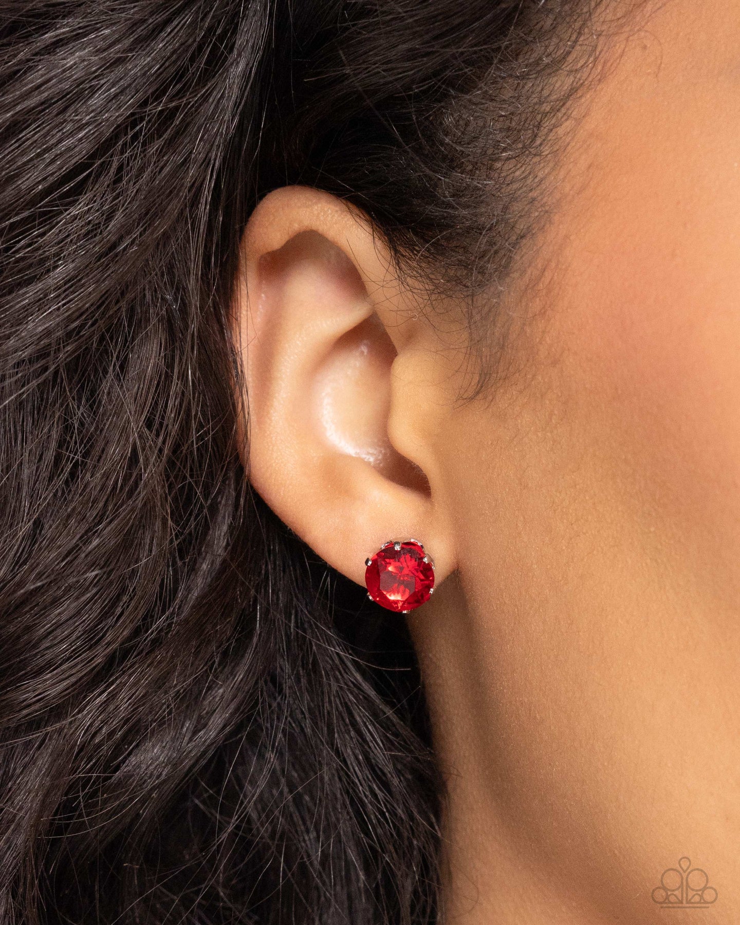 Breathtaking Birthstone - Red Earring