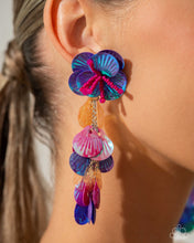 Load image into Gallery viewer, Under the Waves - Purple Earring
