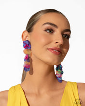 Load image into Gallery viewer, Under the Waves - Purple Earring
