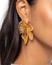 Load image into Gallery viewer, Wonderland Wallflower - Brown Earring
