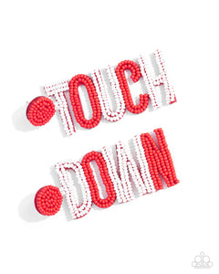 Touchdown Texture - Red Earrings