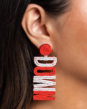 Load image into Gallery viewer, Touchdown Texture - Red Earrings
