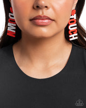 Load image into Gallery viewer, Touchdown Texture - Red Earrings
