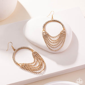 Ostentatious Opulence - Gold Earring