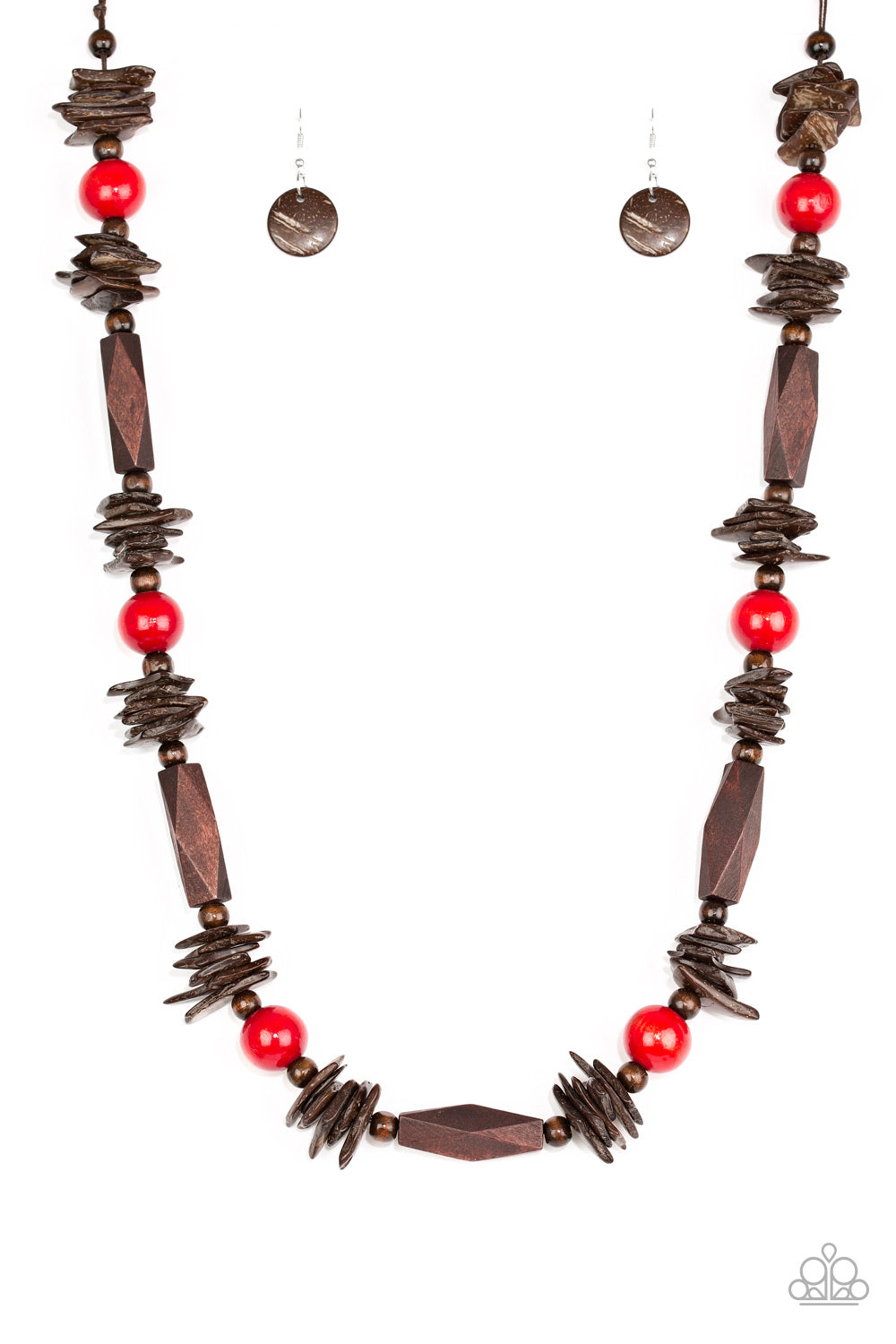 Cozumel Coast - Red Wood Necklace