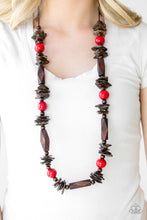 Load image into Gallery viewer, Cozumel Coast - Red Wood Necklace
