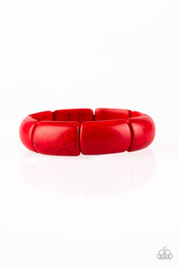 Peace Out - Red Wood Bracelet