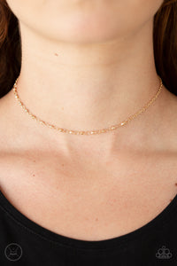 Take A Risk - Gold Chocker Necklace