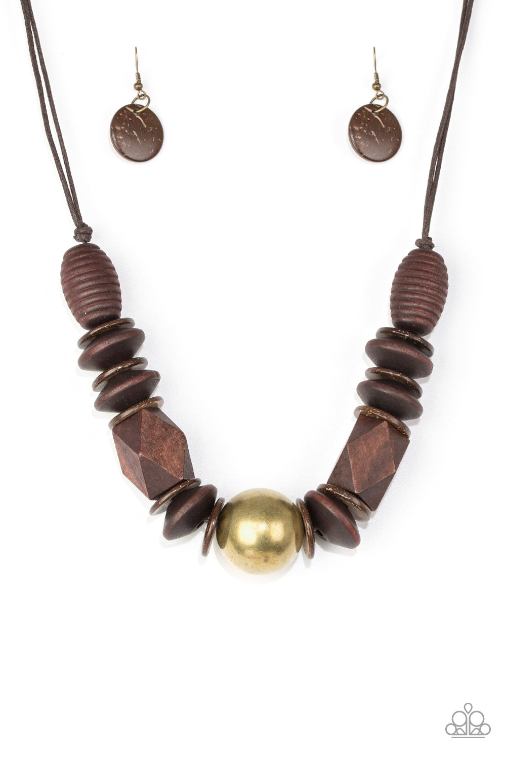 Grand Turks Getaway - Brass Necklace