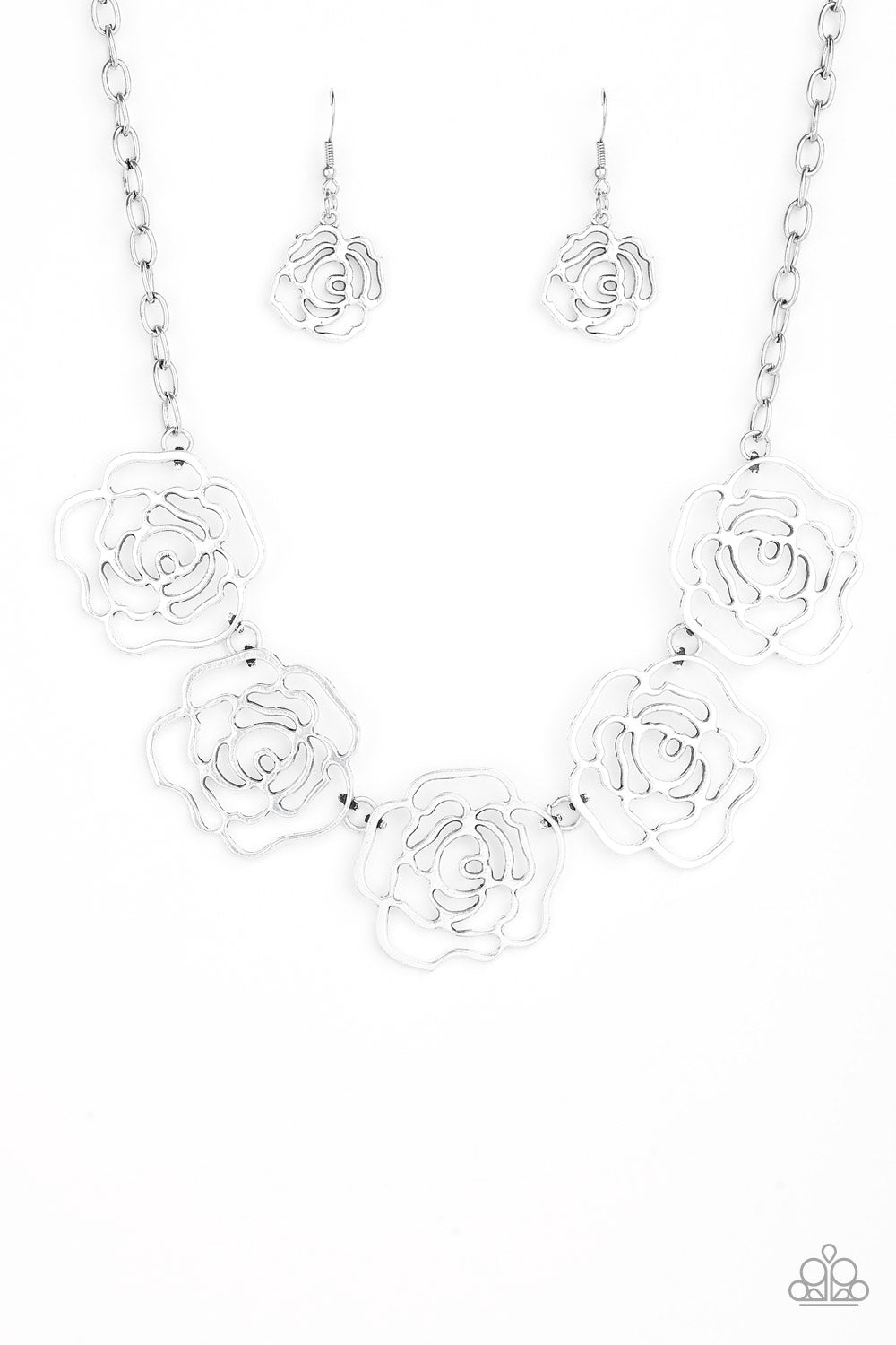 Budding Beauty - Silver Necklace