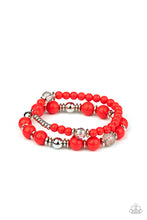 Load image into Gallery viewer, Colorful Collisions - Red Bracelet
