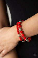 Load image into Gallery viewer, Colorful Collisions - Red Bracelet
