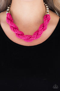 Savannah Surfin - Pink Seed Bead Necklace