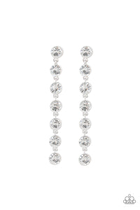 Dazzling Debonair - White Earring