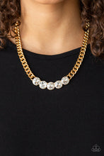 Load image into Gallery viewer, Rhinestone Renegade - Gold Necklace
