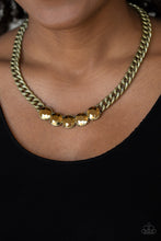 Load image into Gallery viewer, Rhinestone Renegade - Brass Necklace
