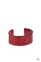 Load image into Gallery viewer, Glaze Over - Red Acrylic Bracelet
