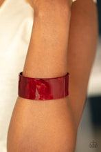 Load image into Gallery viewer, Glaze Over - Red Acrylic Bracelet
