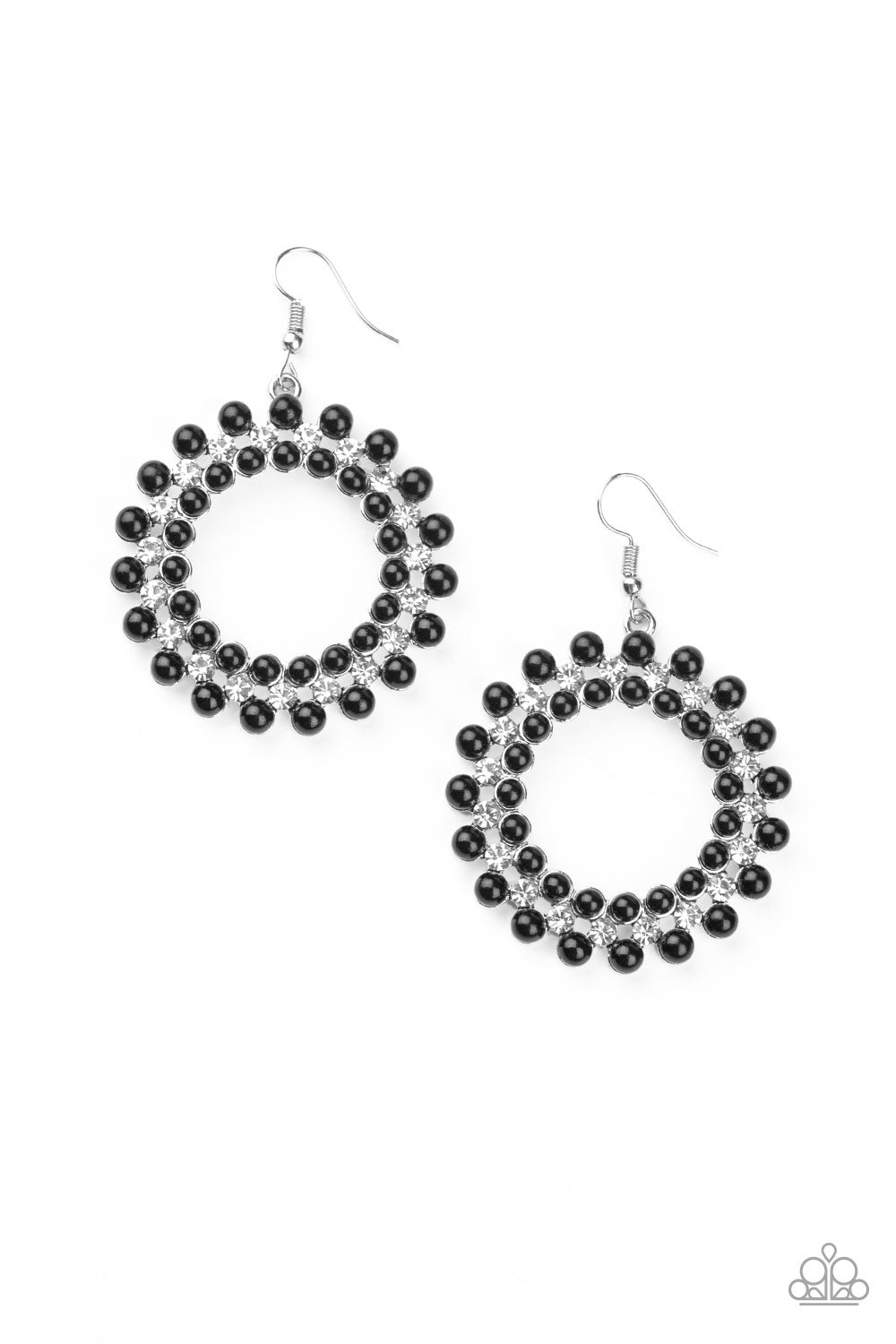 Pearly Poise - Black Earring