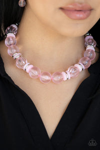 Bubbly Beauty - Pink Necklace