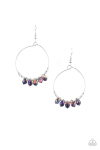 Holographic Hoops - Purple Earrings