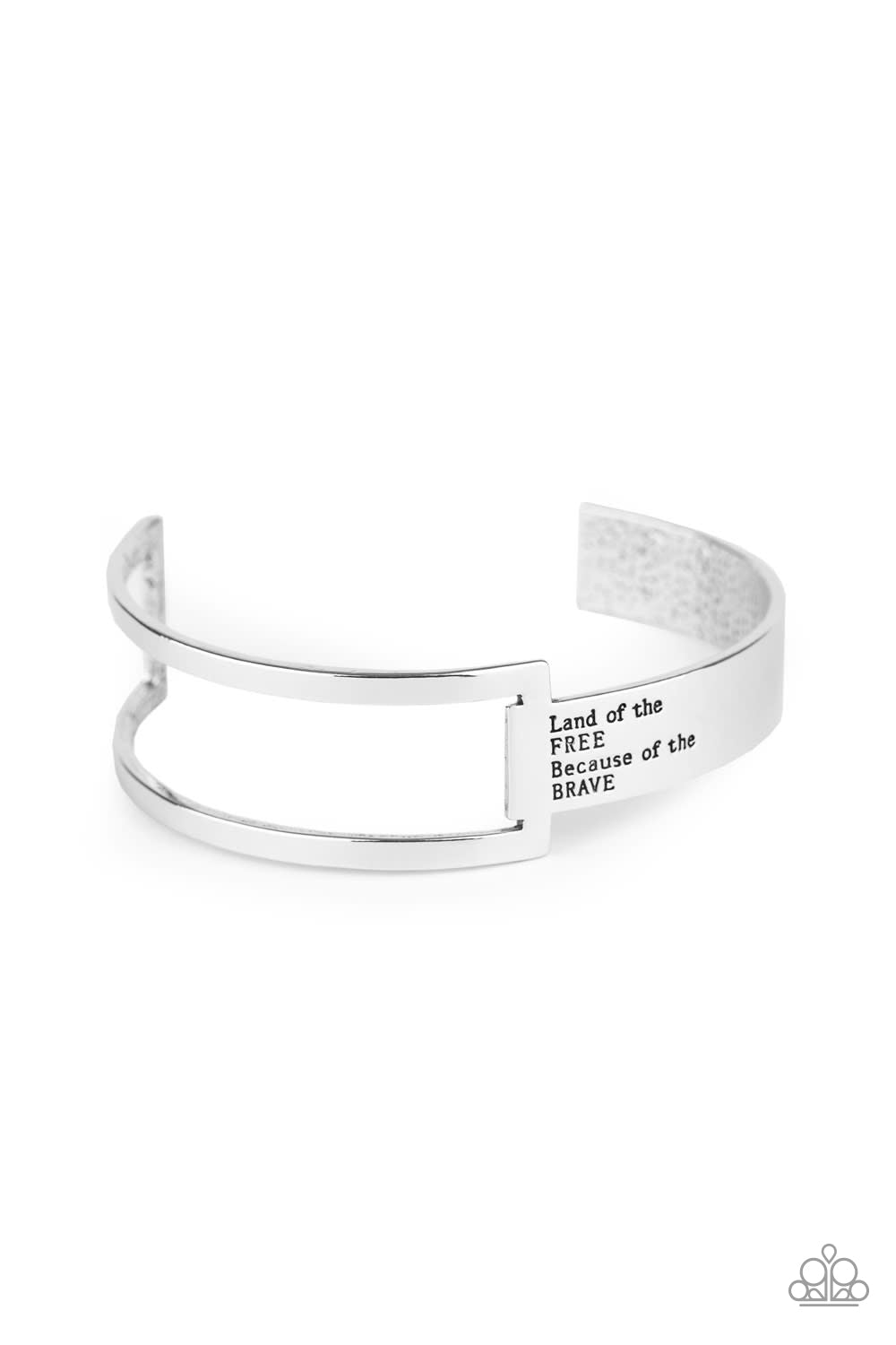 America The BRAVE - Silver Cuff Bracelet