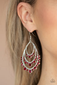 Break Out In TIERS - Red Earrings