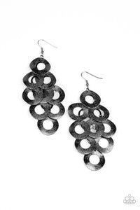 Scattered Shimmer - Black Earring