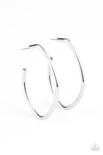 Load image into Gallery viewer, Rough It Up - Silver Hoop Earring
