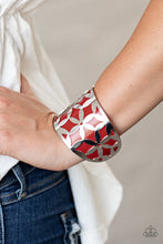 Load image into Gallery viewer, Garden Fiesta - Red Cuff Bracelet
