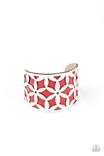 Load image into Gallery viewer, Garden Fiesta - Red Cuff Bracelet
