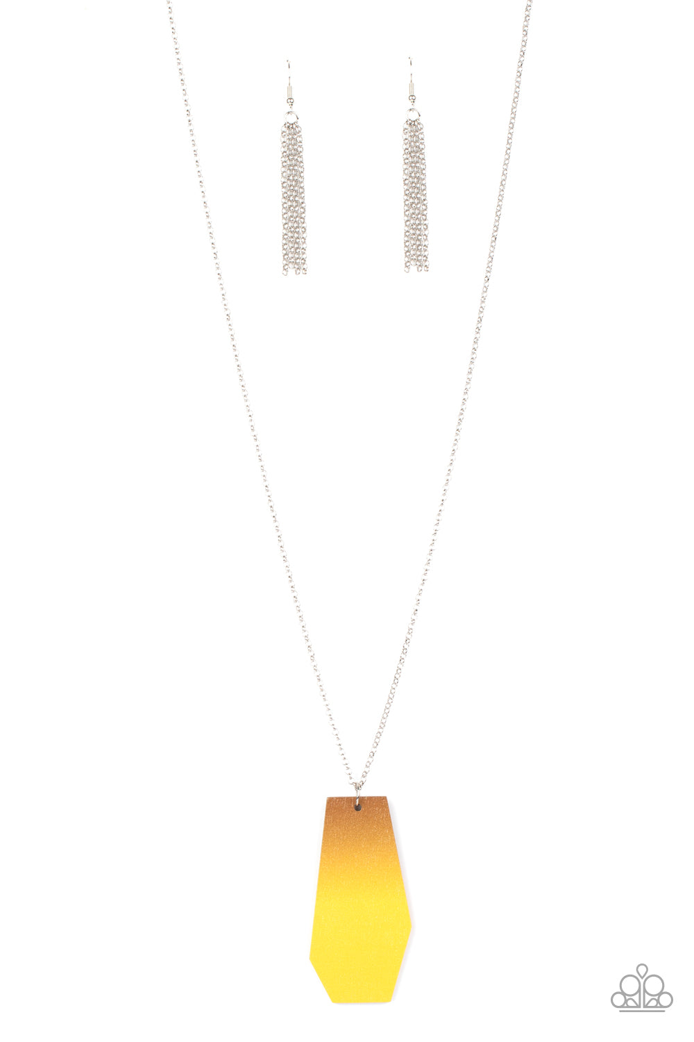 Watercolor Skies - Yellow Long Necklace