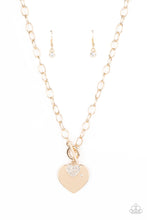 Load image into Gallery viewer, Heart-Stopping Sparkle - Gold Necklace
