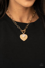 Load image into Gallery viewer, Heart-Stopping Sparkle - Gold Necklace
