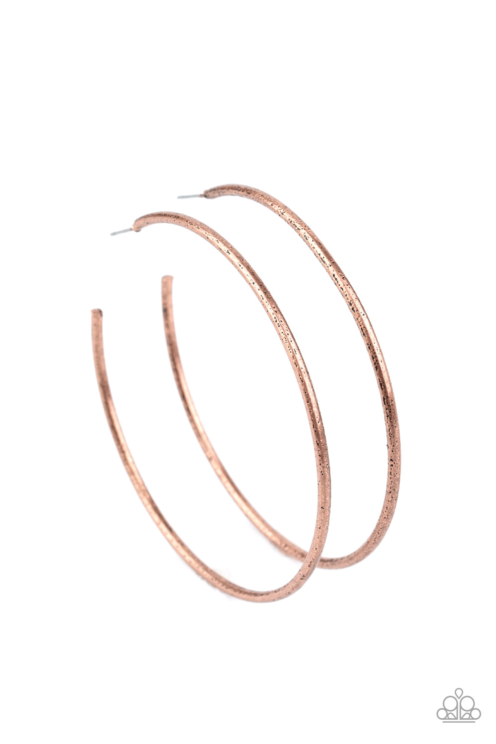 Rustic Roundabout - Copper Hoop Earring