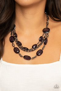 I Need a GLOW-cation -  Black Necklace