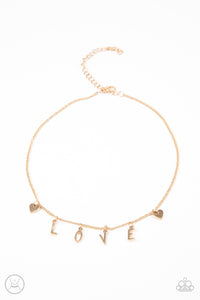 Love Conquers All - Gold Necklace