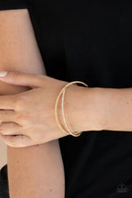 Load image into Gallery viewer, Plus One Status - Gold Cuff Bracelet
