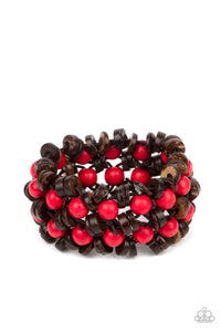 Tahiti Tourist - Red Wood Bracelet