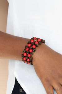 Tahiti Tourist - Red Wood Bracelet