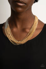 Load image into Gallery viewer, Metallic Merger - Gold Silver Necklace
