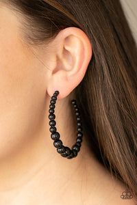 Glamour Graduate - Black Earring