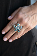 Load image into Gallery viewer, Botanical Ballroom - Blue Flower Ring
