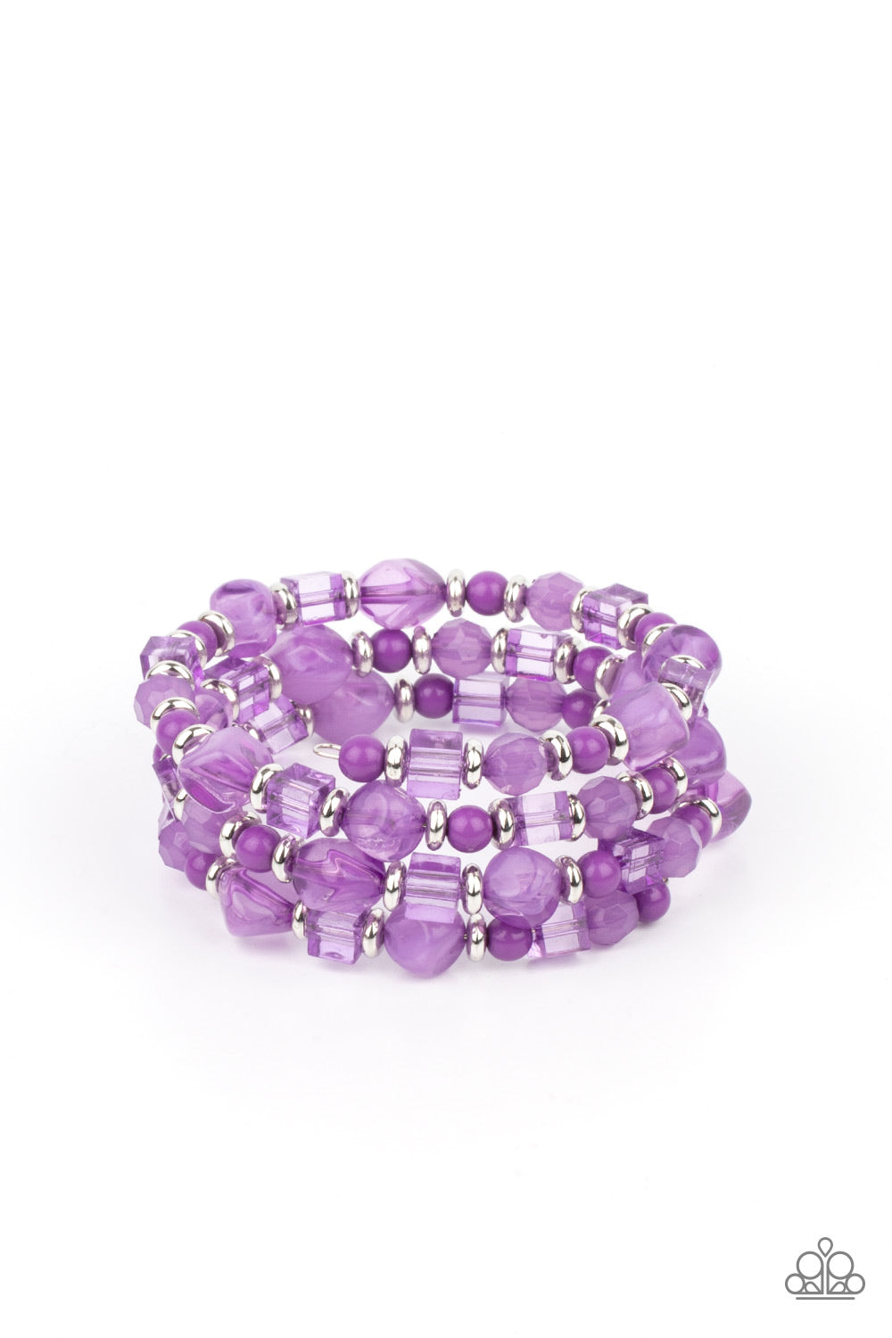 Girly Girl Glimmer - Purple Wrap Bracelet